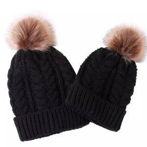Mom & Me Knit Beanie Set